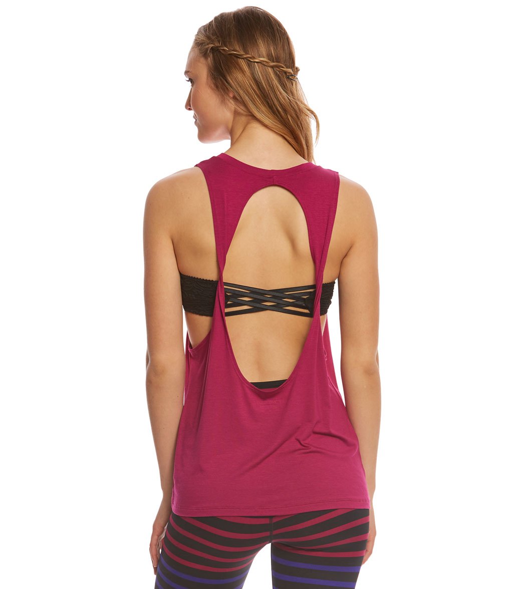 Beyond Yoga Slink Or Swim Open Back Muscle Tee