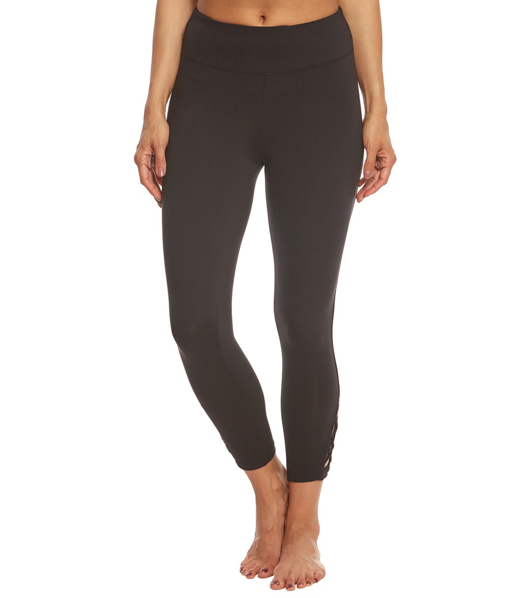 Betsey Johnson Performance Burst Net Cutout Yoga Capris